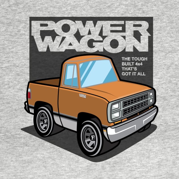 Sunburst Orange - Power Wagon (1980 - White-Based) by jepegdesign